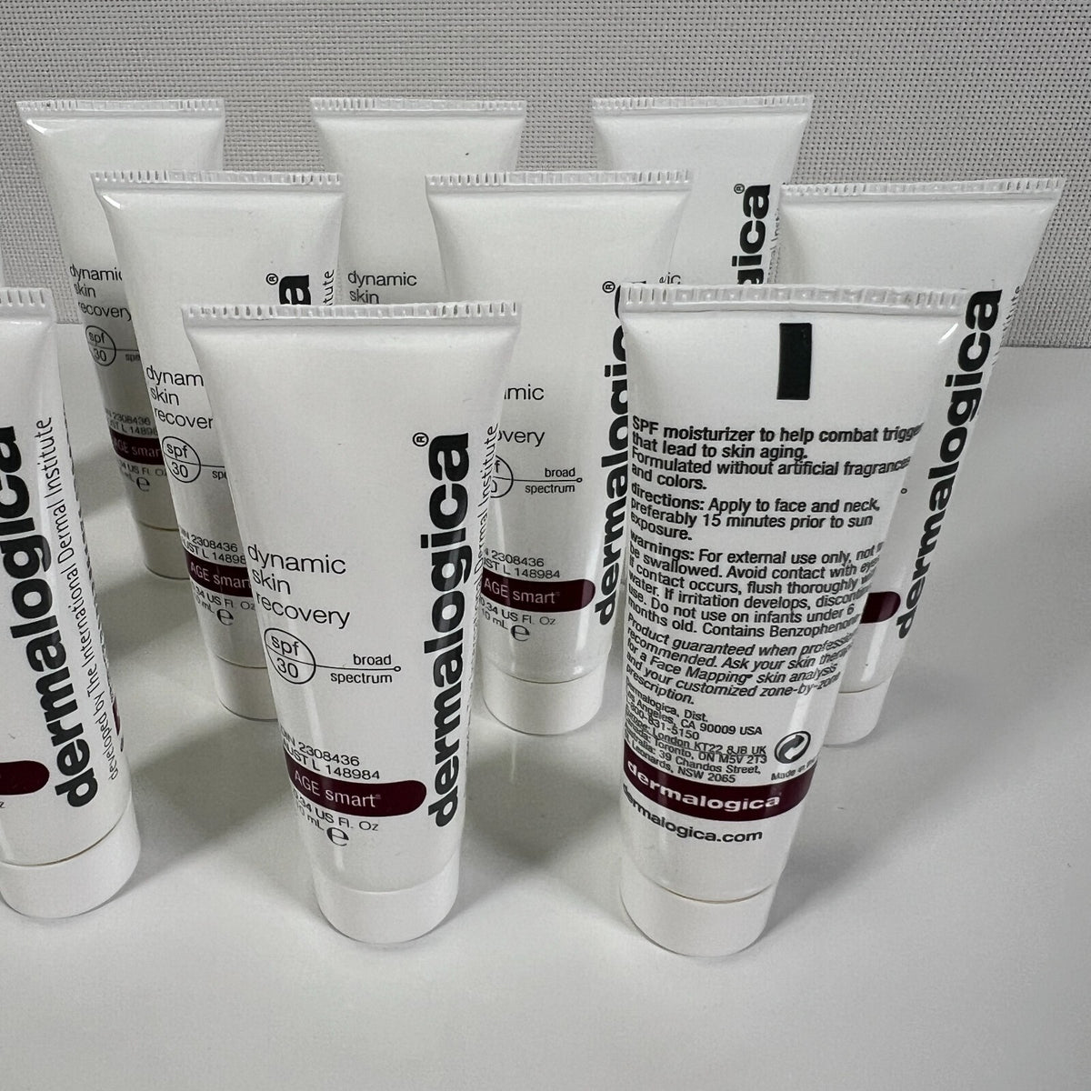 Dermalogica AGE Smart Dynamic Skin Recovery SPF 30 Sample Set - Travel Size 0.34 oz x12