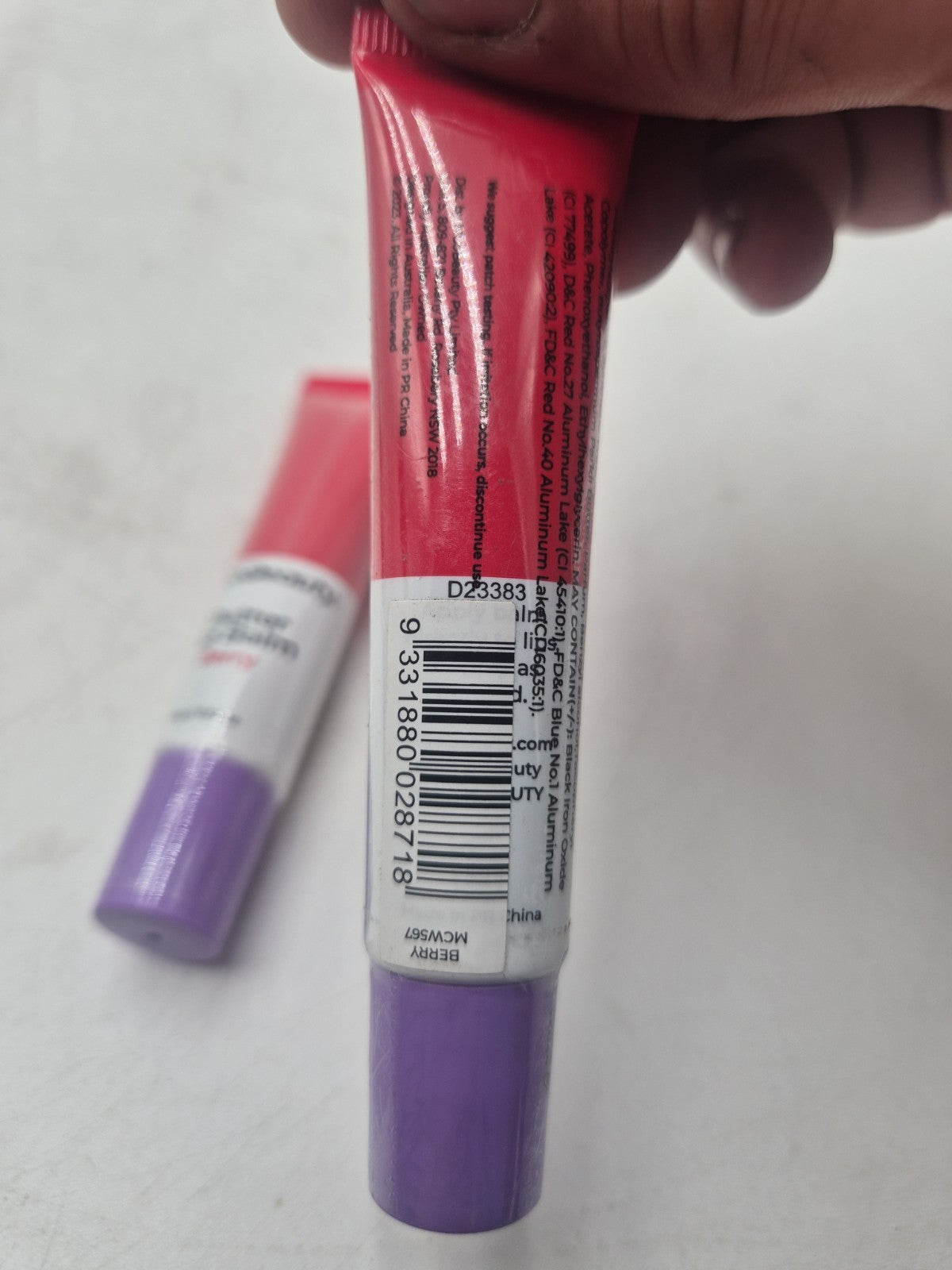 Lip Balm Set - Shimmer Berry Shea Vitamin E, Lot of 2