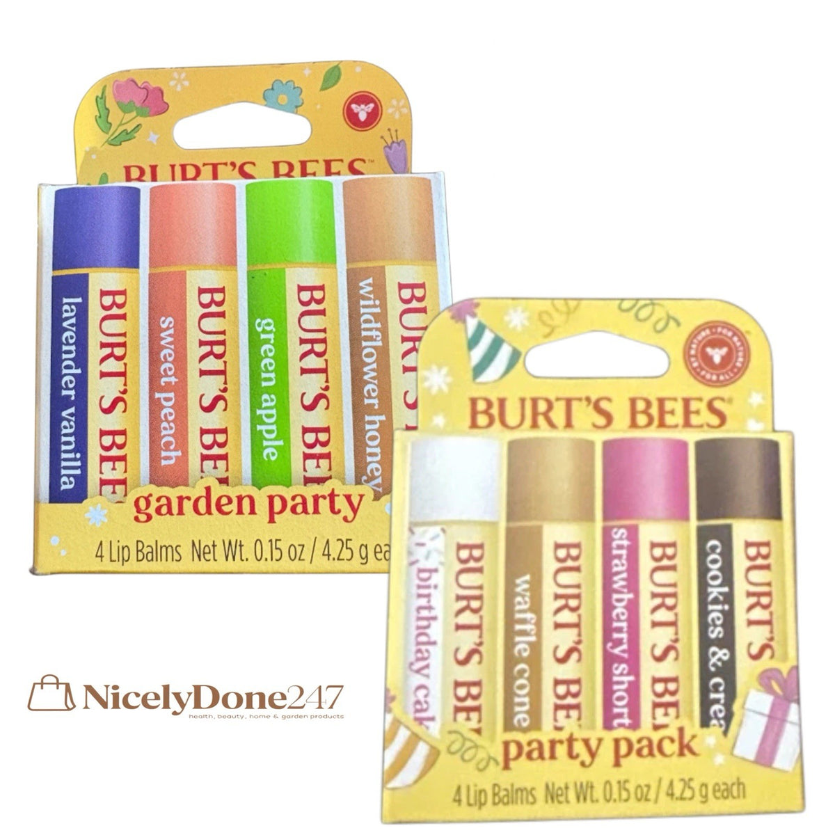 Burt’s Bees Lip Balm Variety Pack 8 Flavors Limited Edition Set