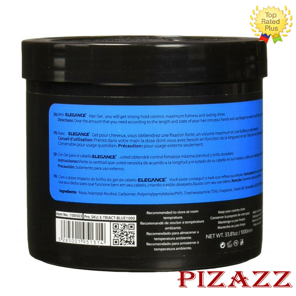Extra Strong Hold Hair Gel - Triple Action Earth 33.81oz / 1000ml