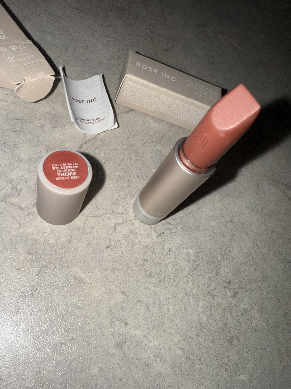 Rose Inc Satin Lip Color Lipstick Refill Set - Graceful Shade, Lot of 2