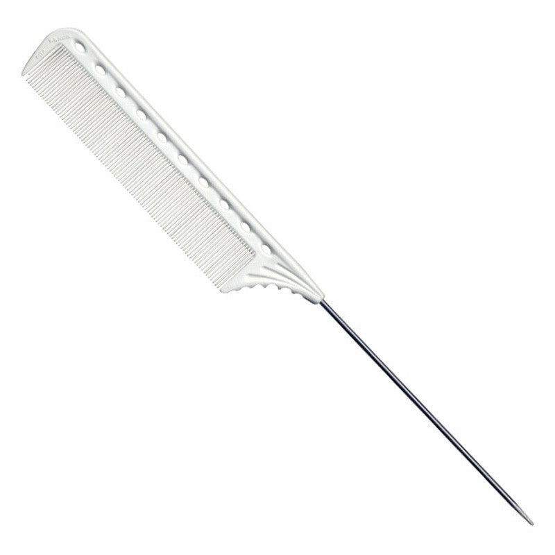YS Park 112 Steel Thin Pin Tint Comb - White Hair Styling Tool