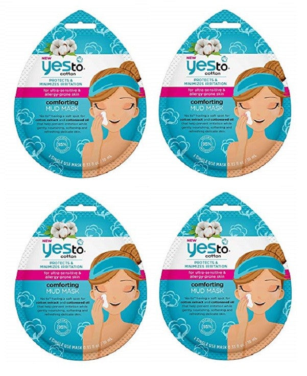 Cotton Comforting Mud Mask for Sensitive Skin (4 Pack)