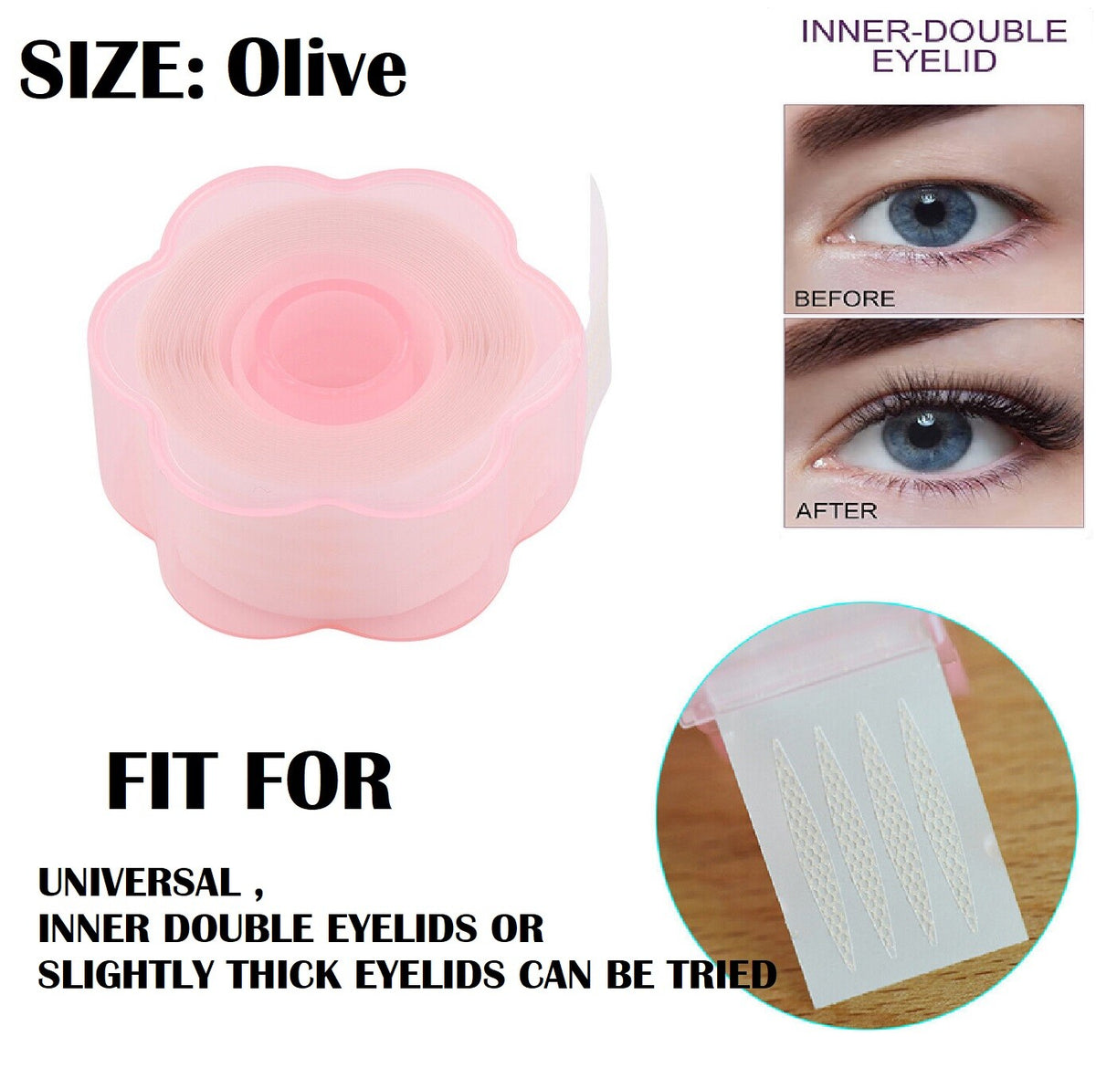 Invisible Double Eyelid Tape Strips - 360 Pcs Lash Lift & Eye Shape Enhancer