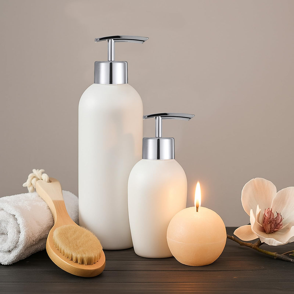 2 Pack Universal Silver Soap Dispenser Pumps Replacement Top for Liquid Hand Soaps