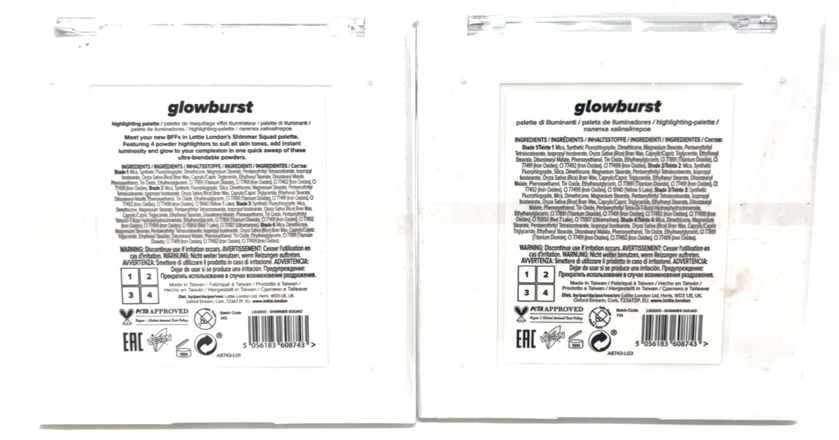 Highlighting Face Palette - Sealed 2 Pack of Glowburst Cosmetic Highlighters