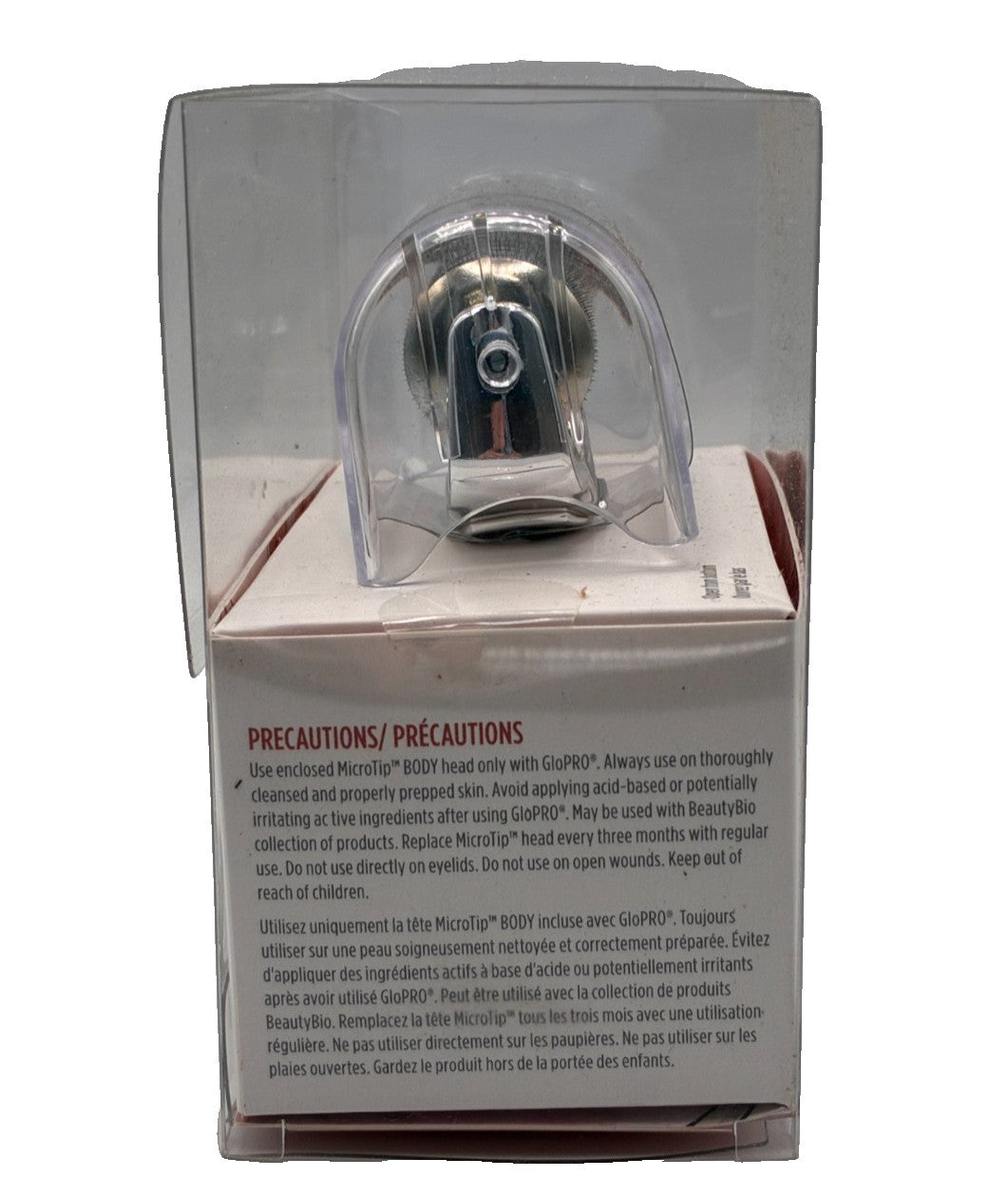 BeautyBio Glopro Body Microtip Attachment Head - Silver, Brand New