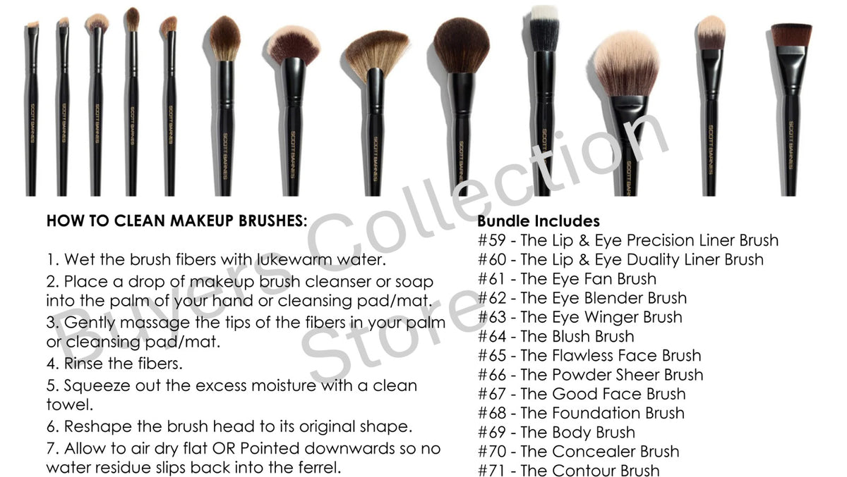 Scott Barnes #61 Eye Fan Makeup Brush - Professional Eye Shadow Blending
