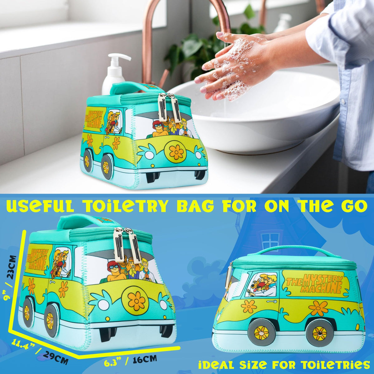 Girls Travel Toiletry Bag with Multiple Compartments - Cute Makeup Organizer for Kids Teens Women