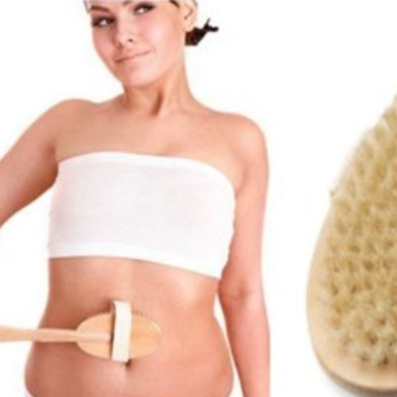 Wooden Back Brush Set with Detachable Head - Eco-Friendly Long Handle Body Scrubber