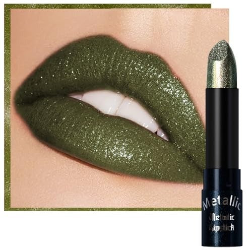 Color Changing Glitter Lipstick - Metallic Shimmer Lip Makeup for Women