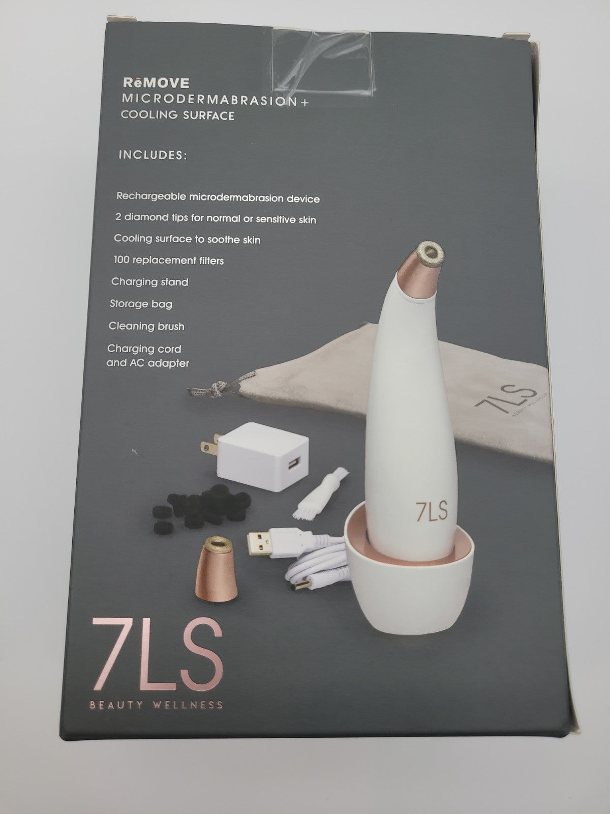 Rechargeable Microdermabrasion Skin Resurfacing Device with Diamond Tips