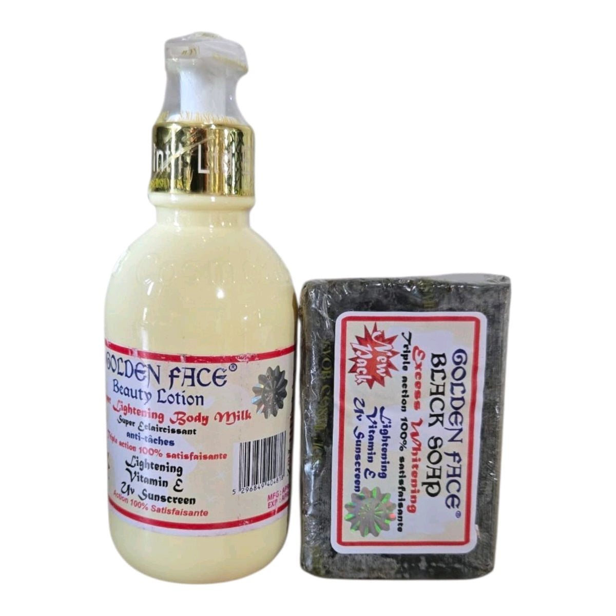 Golden Face Body Lotion with Vitamin E and Black Soap - 250ml Serum
