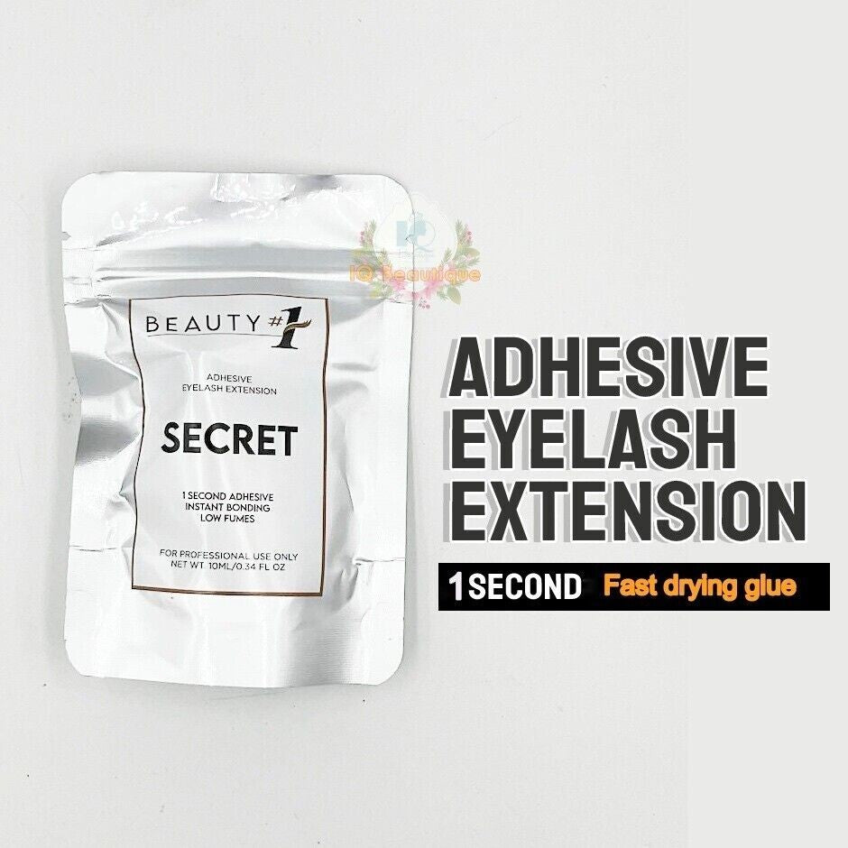 Eyelash Extension Adhesive - 1 Second Fast-Drying Lash Glue 0.34 oz Black