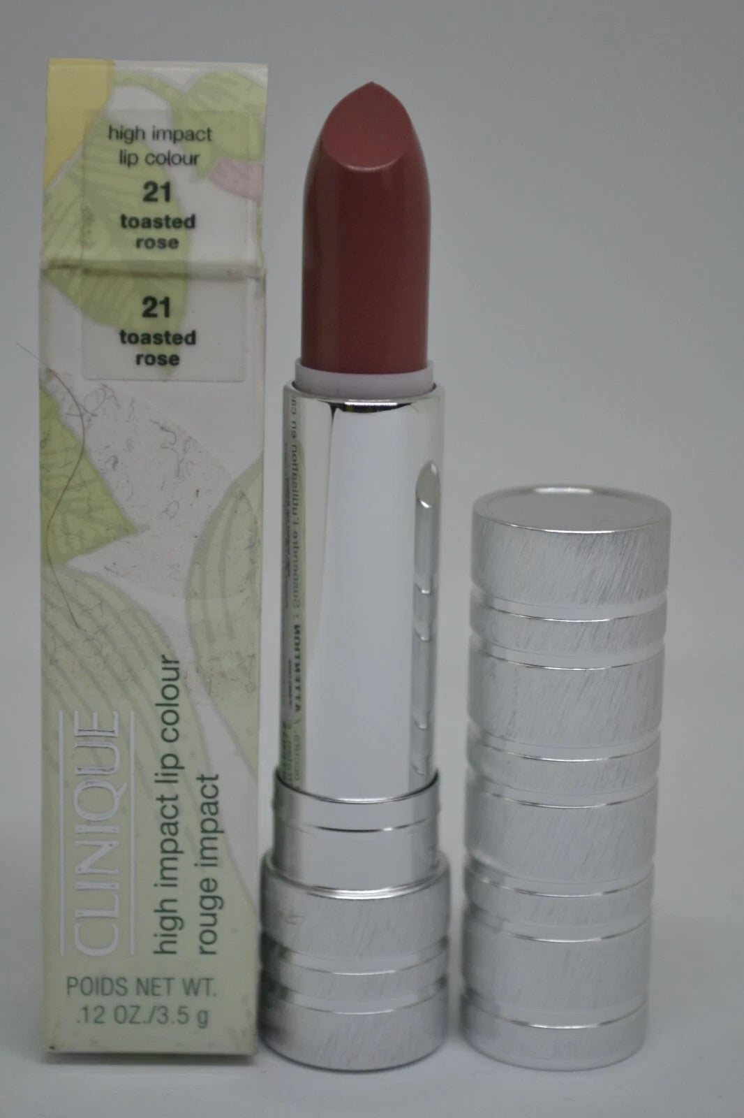 Clinique High Impact Lipstick 21 Toasted Rose Full Size 0.12 oz - NIB
