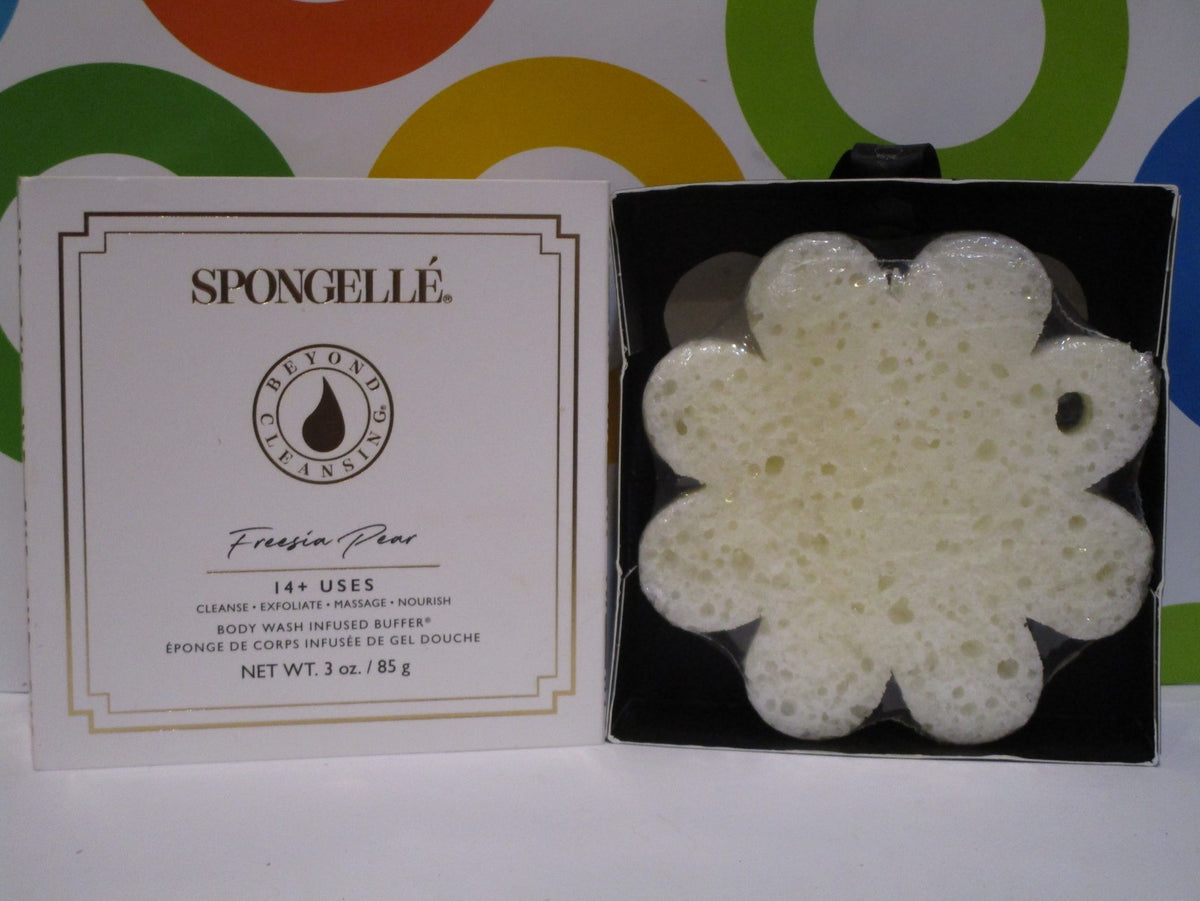 Infused Body Buffer Sponge Freesia Pear 3 oz - Moisturizing Bath Wash