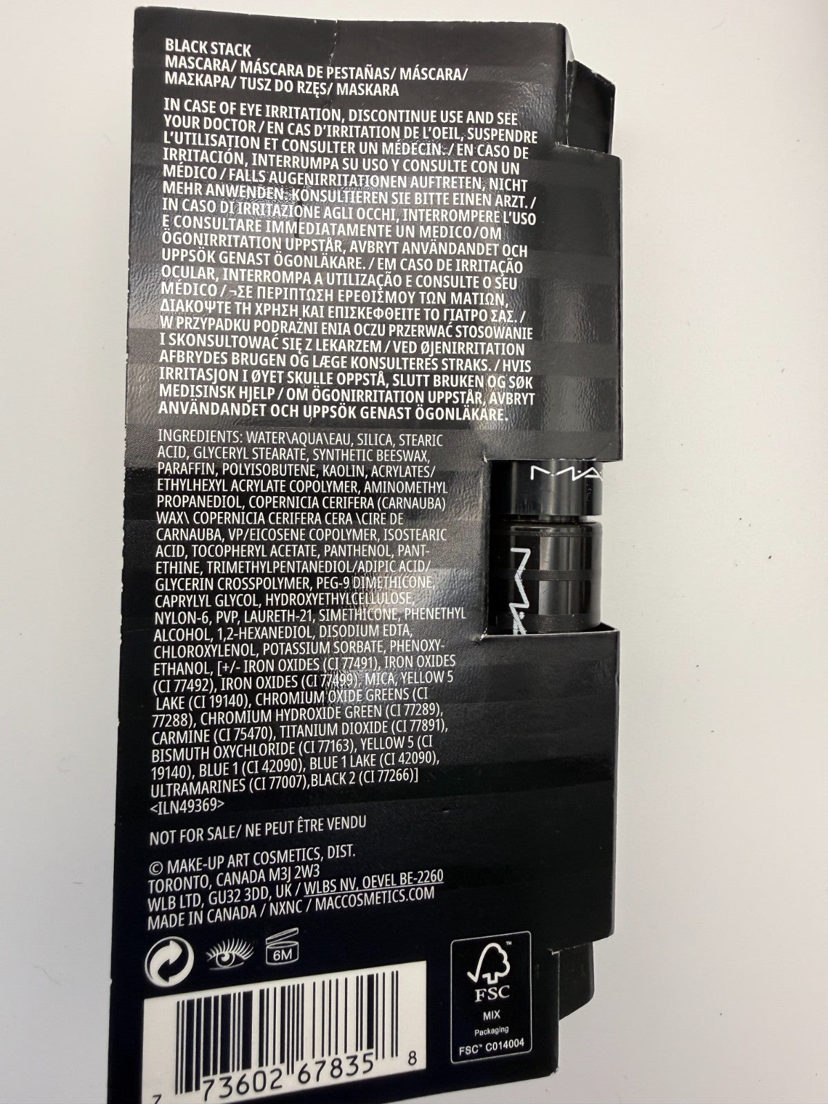 Lot of 3 MAC MACStack Mascara - Black, Micro & Mega Brushes, 0.1oz Each