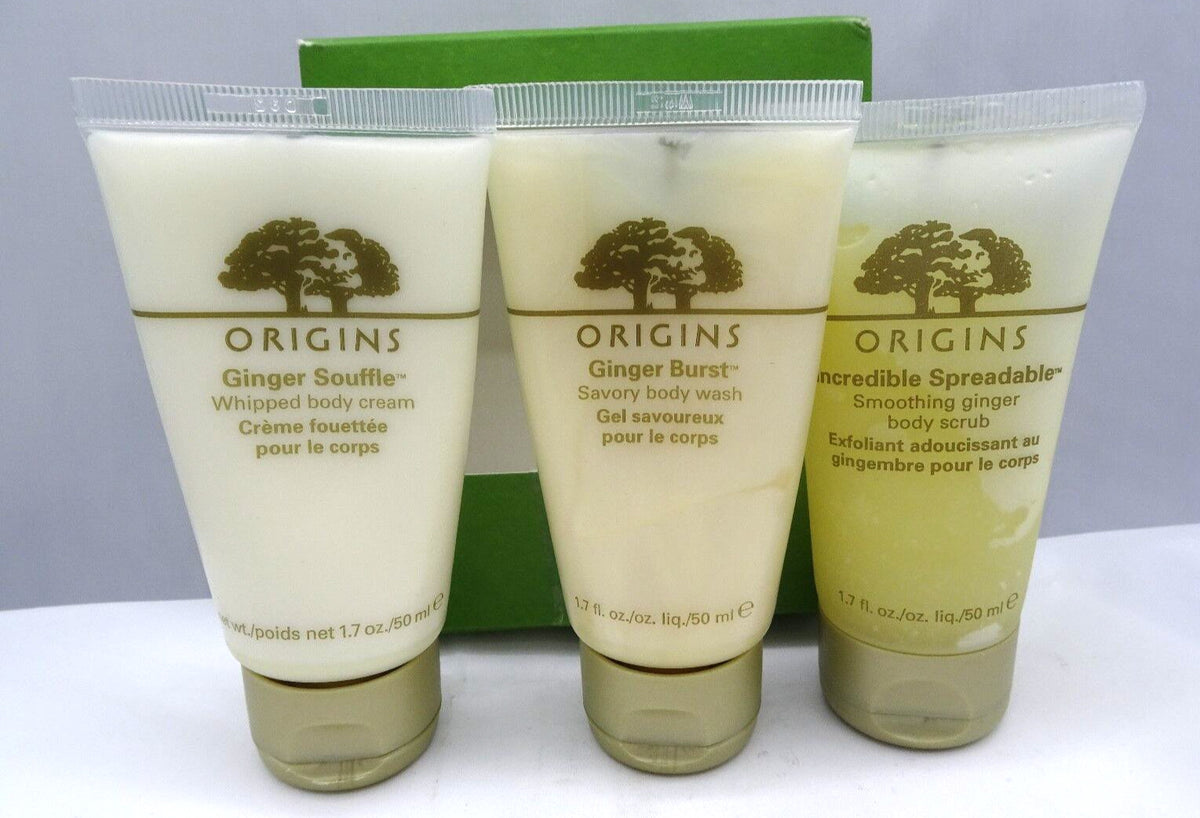 Origins Ginger Treats Gift Set - Body Wash, Body Scrub & Body Cream, 1.7 oz Each