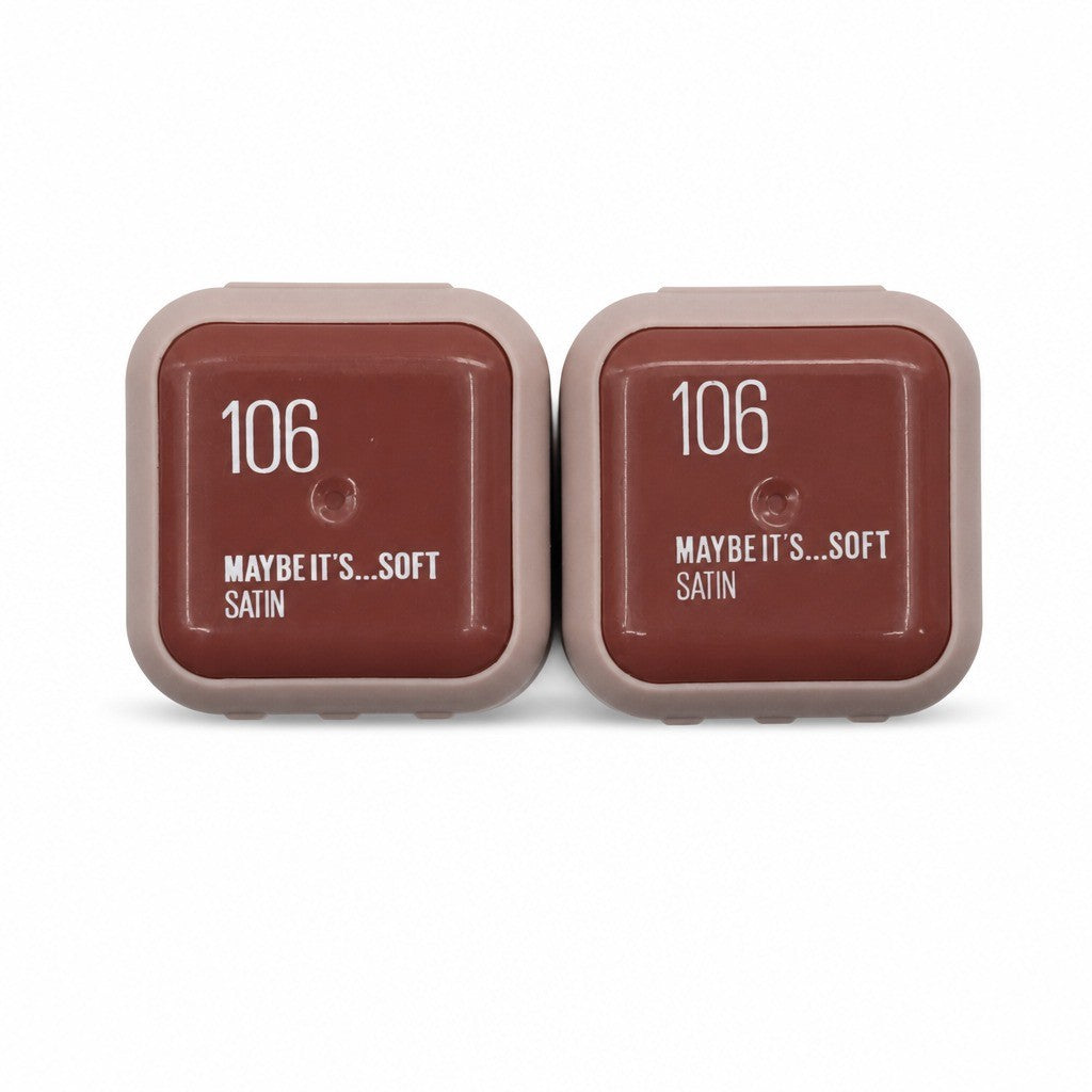 Hydrating Lipstick with Lip Plumping & Hyaluronic Acid - 8HR Moisture, Soft Shade 2PK