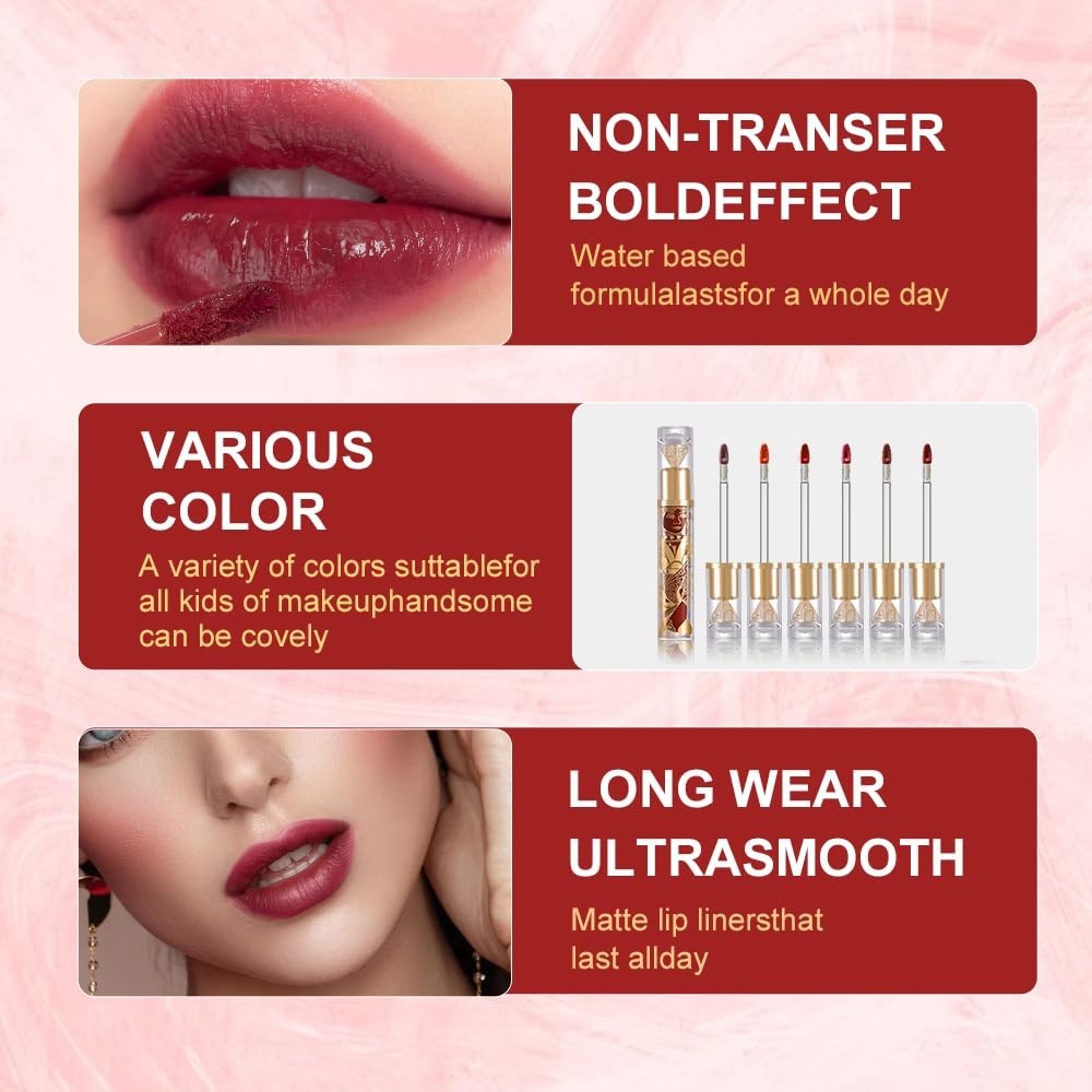 Long-Lasting Waterproof Matte Lip Stain - Nude Rosewood Shade