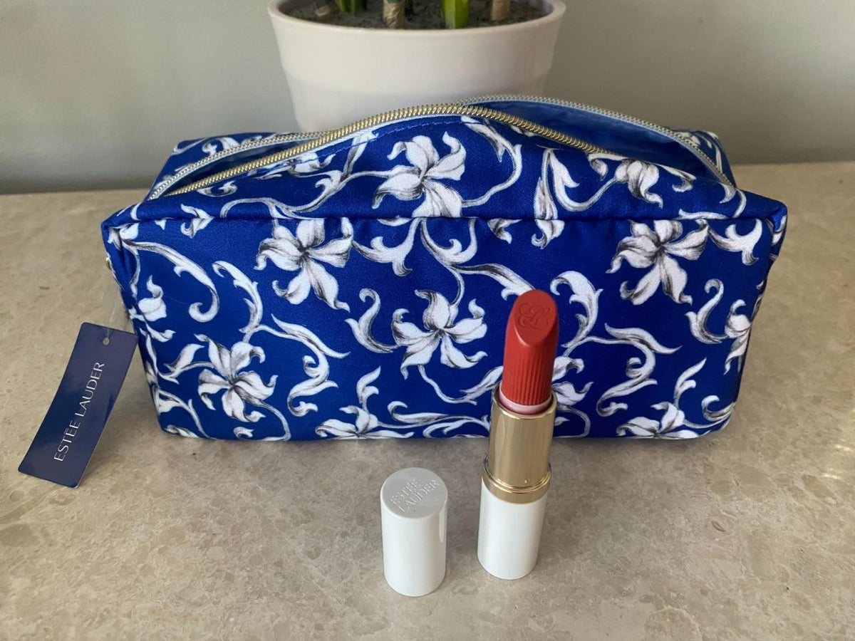 Pure Color Creme Lipstick in Persuasive with Makeup Cosmetic Bag