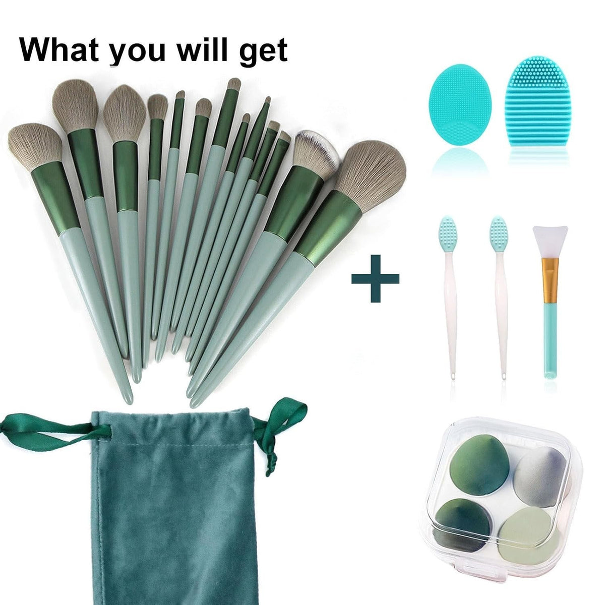 Professional Makeup Brush Set with Storage Bag - 22-Piece Beauty Kit