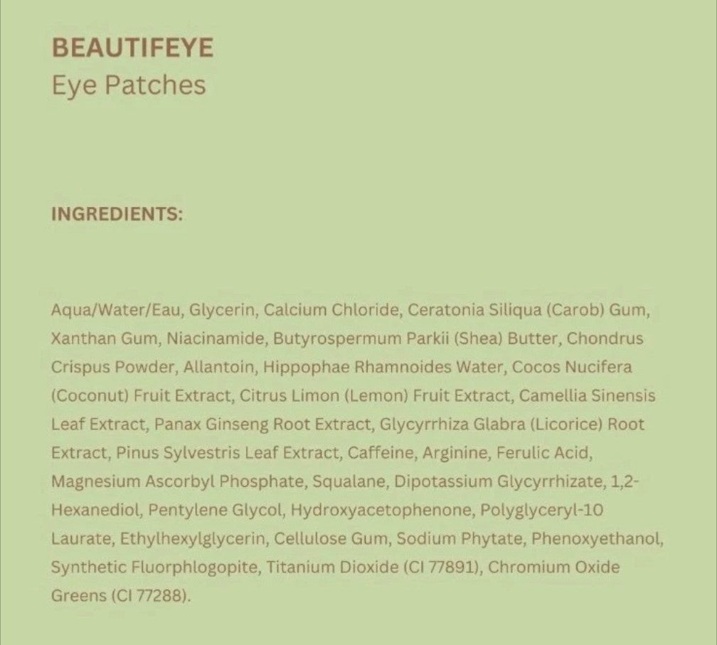 Brightening Eye Patches with Vitamin C - 60 Count, Skin Care for Eye Area