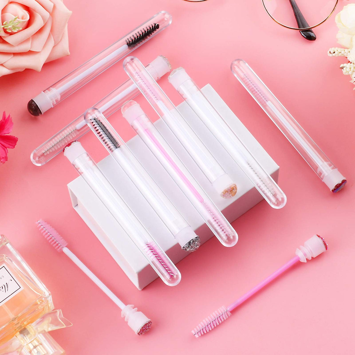 Disposable Eyelash & Eyebrow Brush Set - 10 Pack Makeup Tools