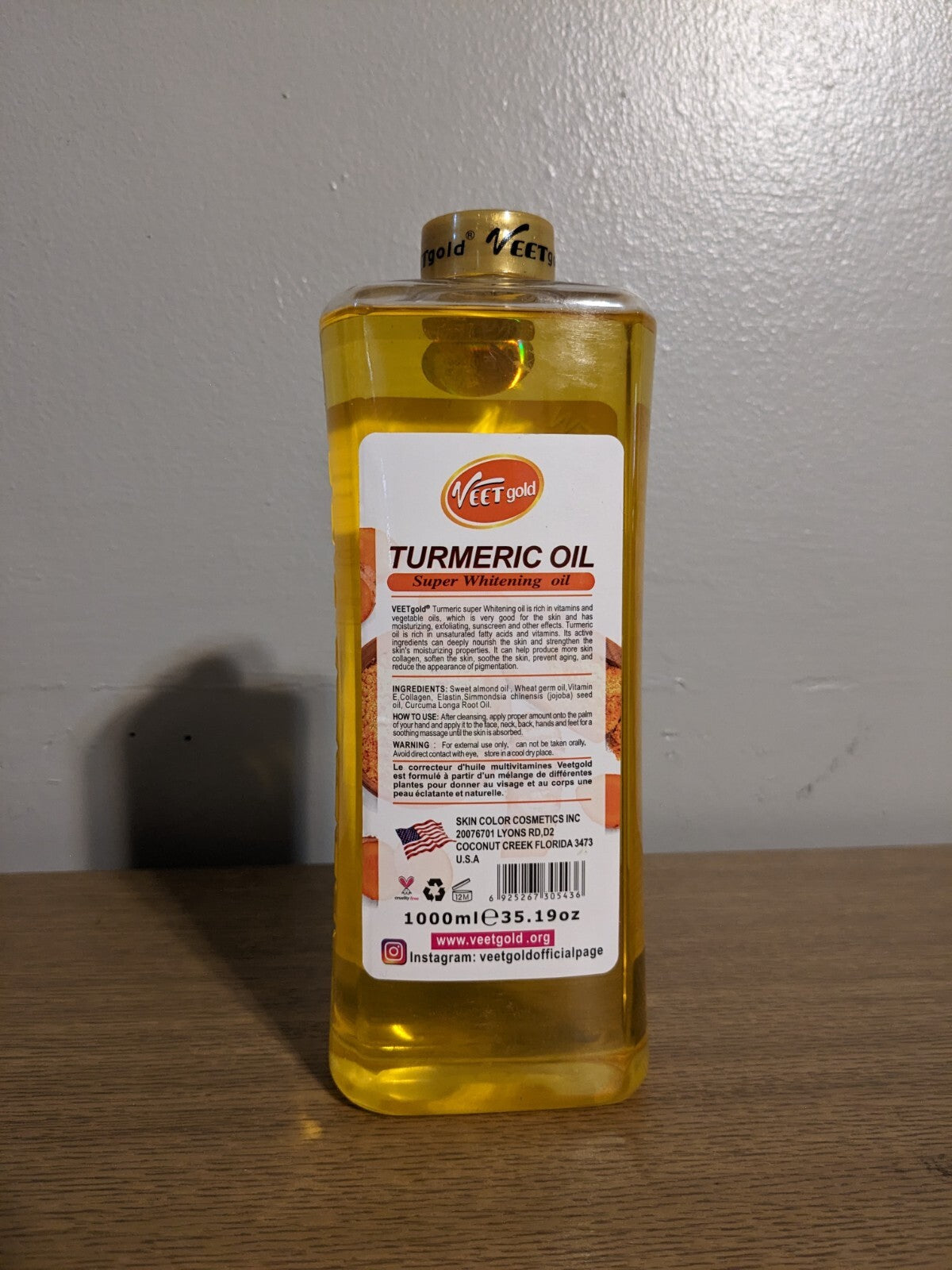 Turmeric Body Oil Corrector for Whitening Dark Spots 1000ml 2pcs