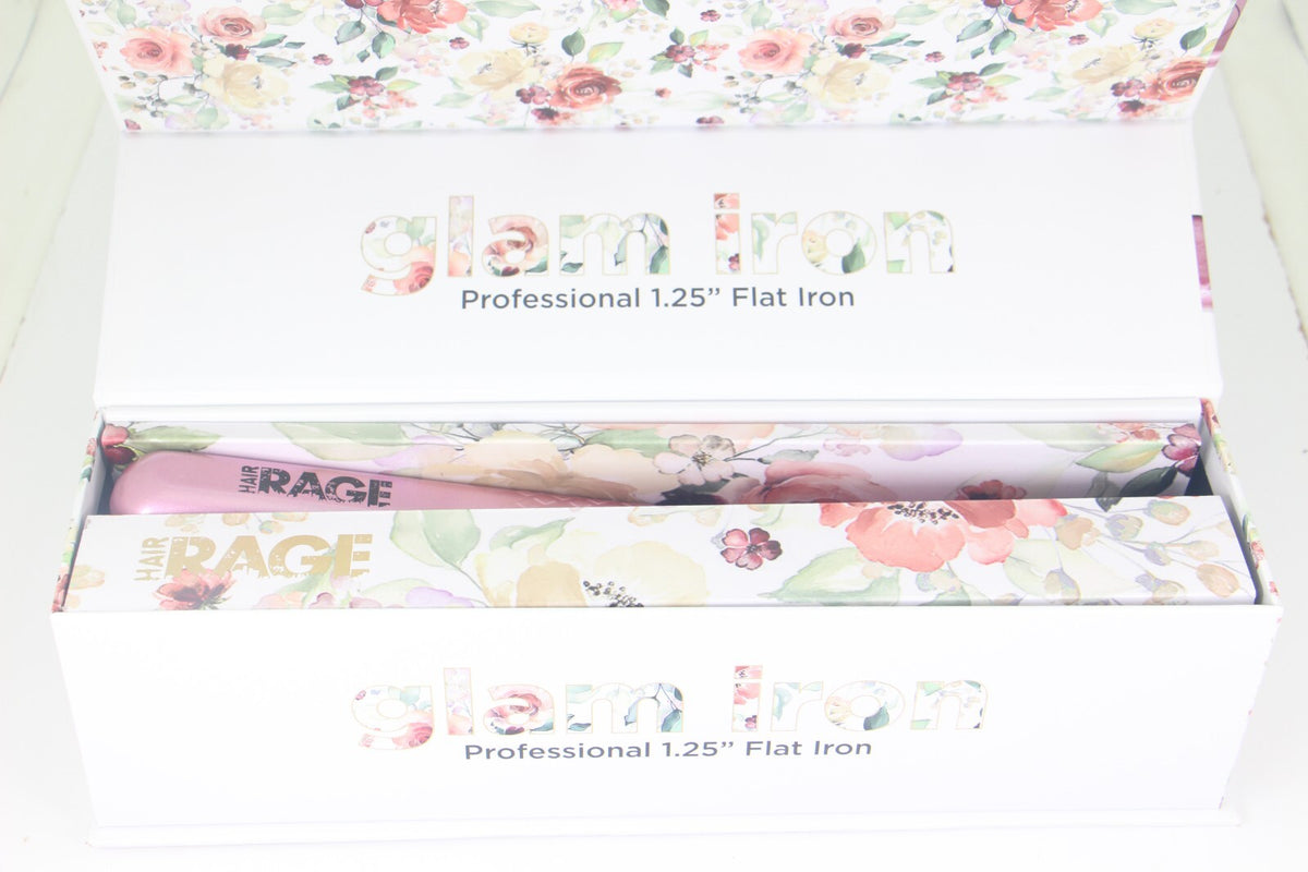 Ceramic Flat Iron 1.25 Inch Hair Straightening Iron - Blush Pink