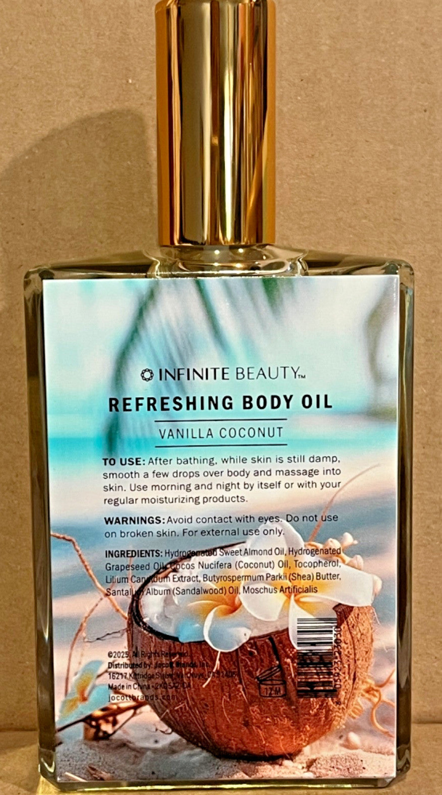 Infinite Beauty Refreshing Hydrating Body Oil Vanilla Coconut 5 fl oz