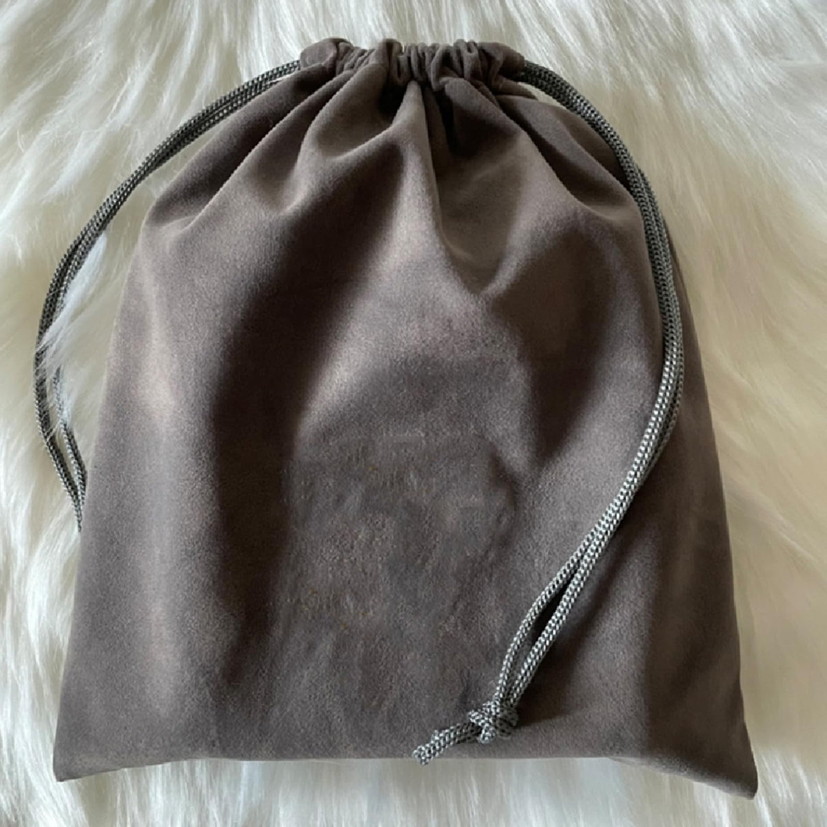 Large Velvet Drawstring Pouches 8x10 Inch Bulk Storage Bags Dark Grey