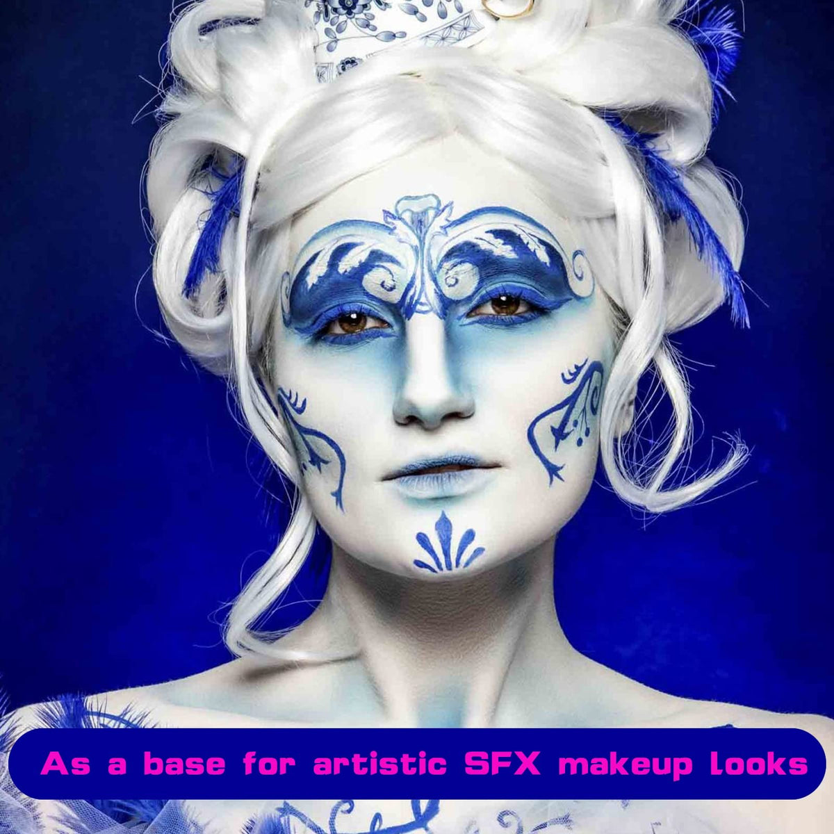 White Face Body Paint Stick - 1.06 Oz Waterproof Clown Makeup for Face & Body