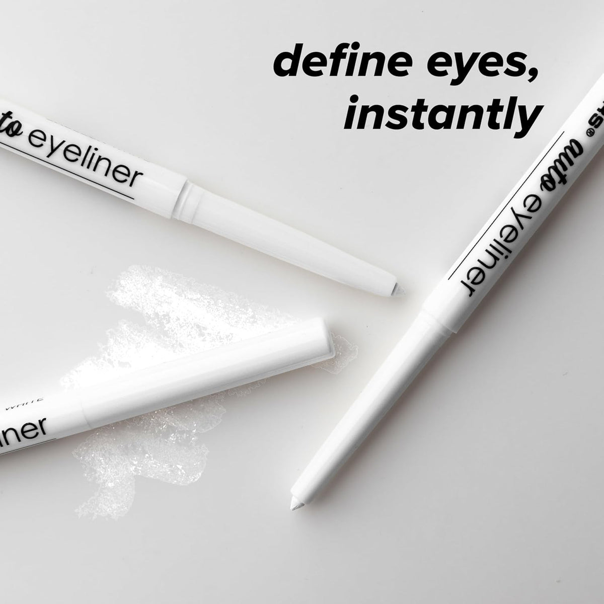 White Waterproof Eyeliner Pencil - Long-Lasting, Smudge-Proof, Creamy Texture