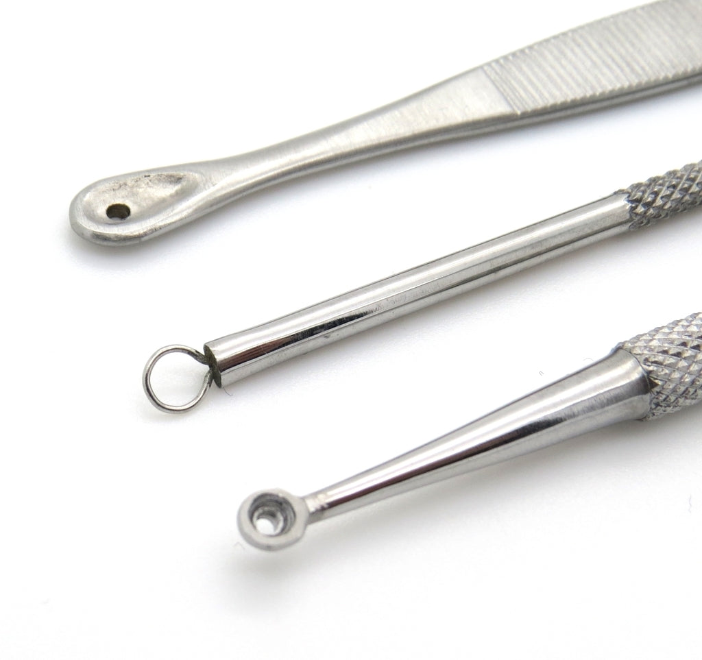 Blackhead Remover Tools Set of 3 - Comedone Acne Blemish Extractors