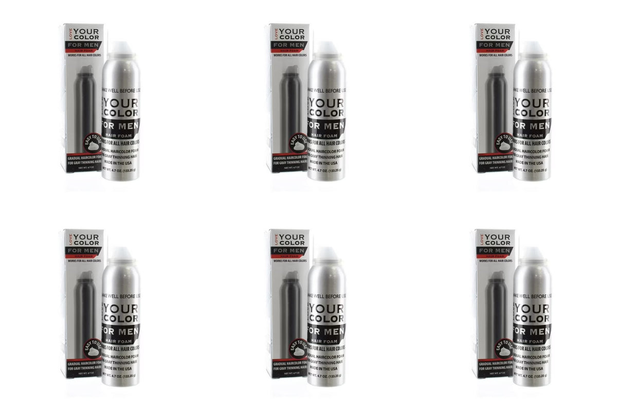 Love Your Color for Men Gradual Hair Color Foam - 6 Pack
