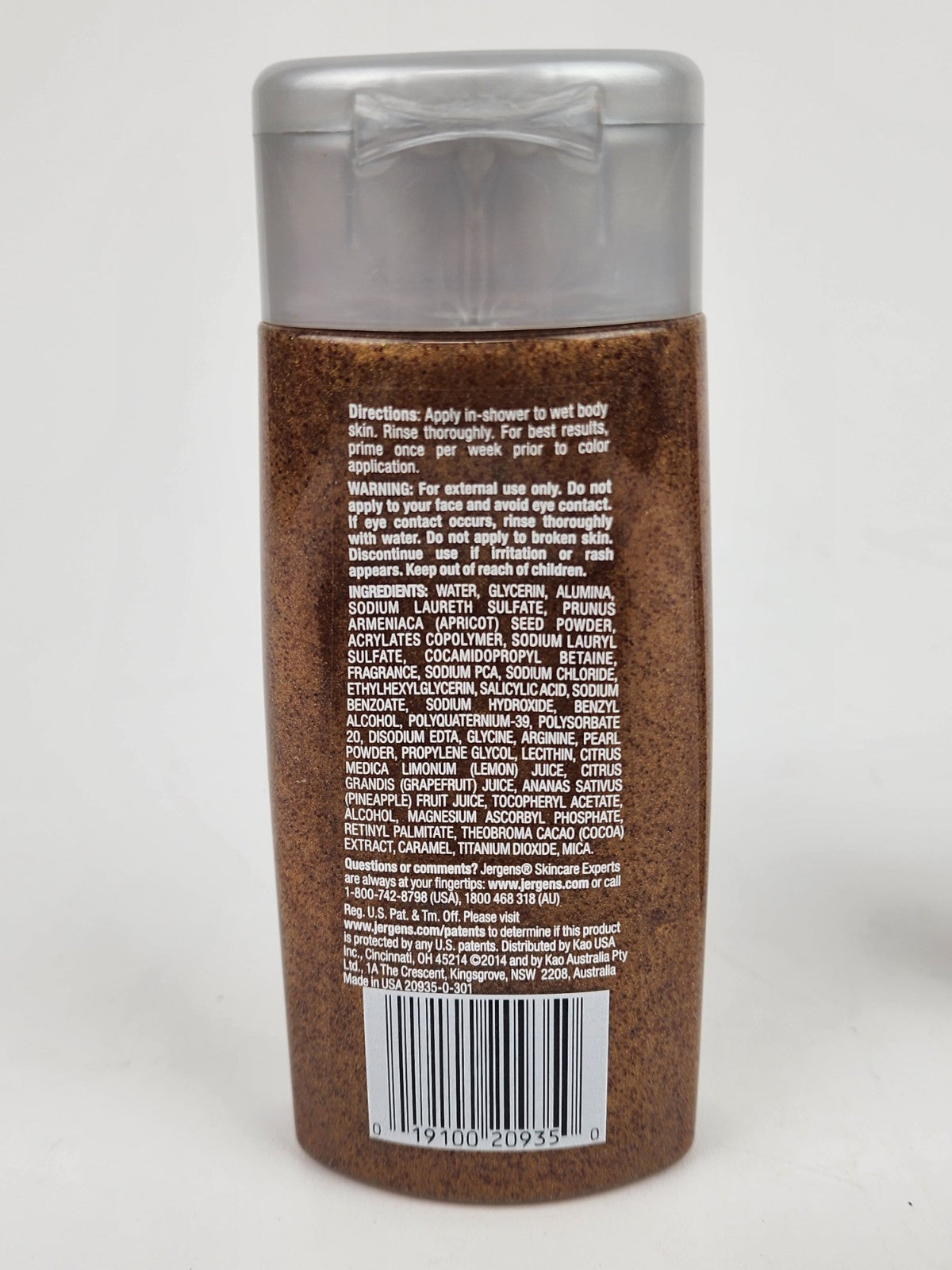 2 Pack Jergens Natural Glow Color Primer In-Shower Scrub 5.5 fl oz