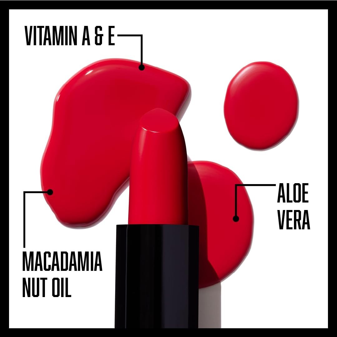 Hydrating Silk Finish Lipstick - Rich Buildable Color with Vitamins & Aloe Vera