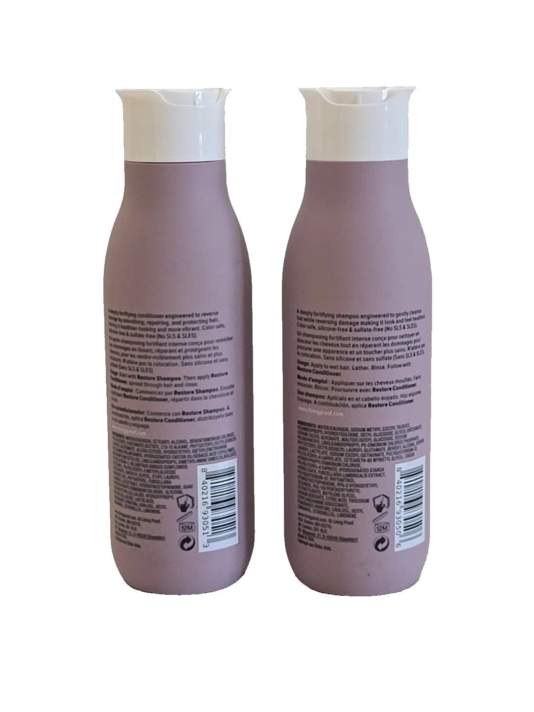 Living Proof Restore Shampoo & Conditioner Duo - 8 oz Each for Damaged Hair