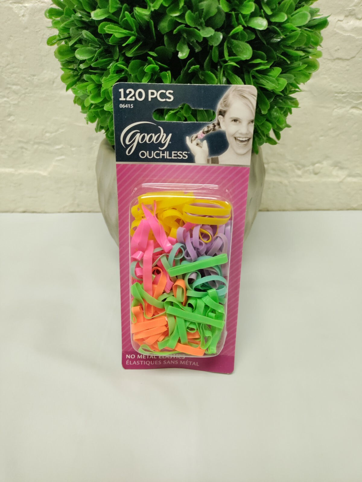 Goody Ouchless No Metal Neon Elastics 120 PCS 06415 Hair Accessories