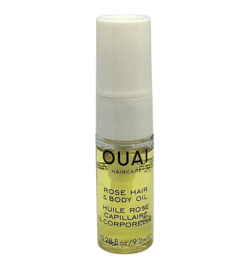 Travel Size Rose Hair & Body Oil Set - Nourishing Hydrating Oil for Hair and Skin - 3 x 0.28oz