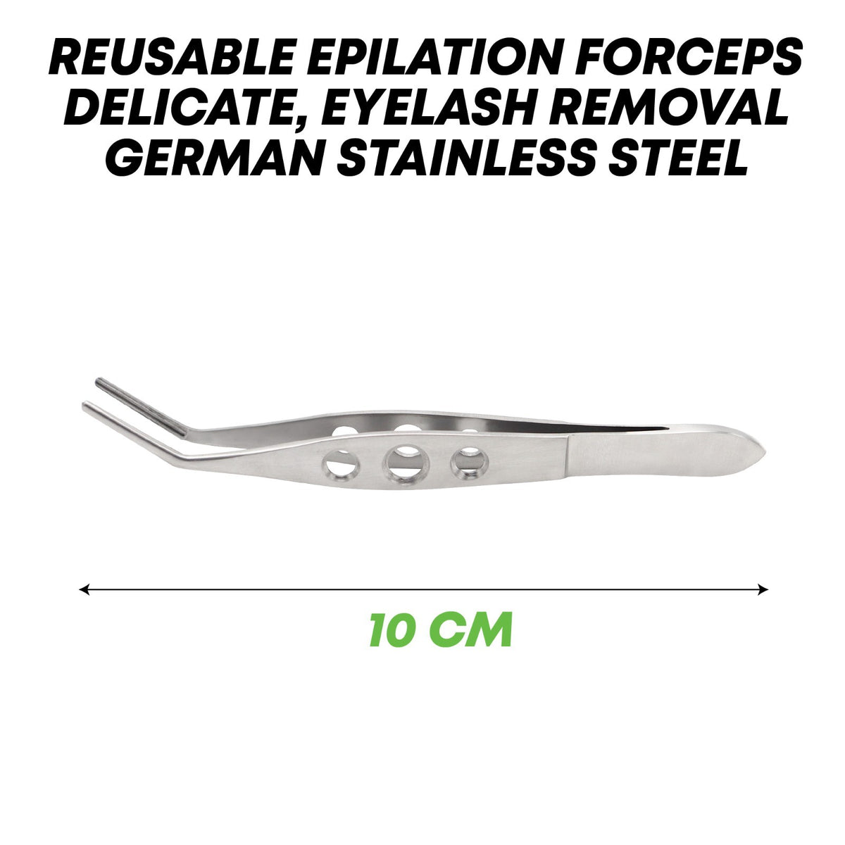 Professional Eyelash Removal Forceps - 10 cm Stainless Steel Ophthalmic Tool