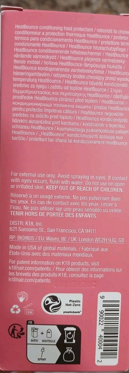 K18 HeatBounce Conditioning Heat Protectant 4 oz - Hair Heat Shield