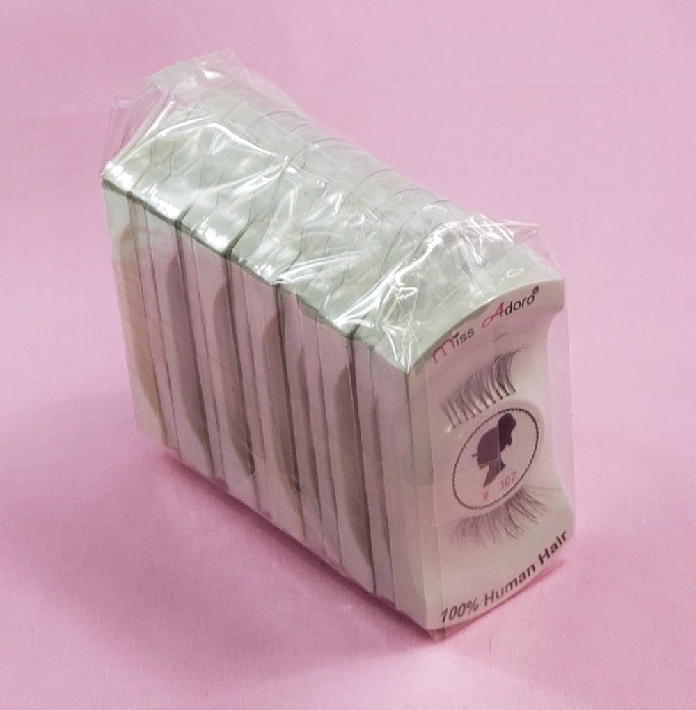 12 Pack Human Hair Half Eyelashes Style #307 Natural Touch Lightweight & Handmade
