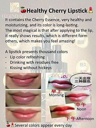 3-in-1 Cherry Lip Mask Lipstick Set - Natural, Hydrating, Long-Lasting, 4 Pack