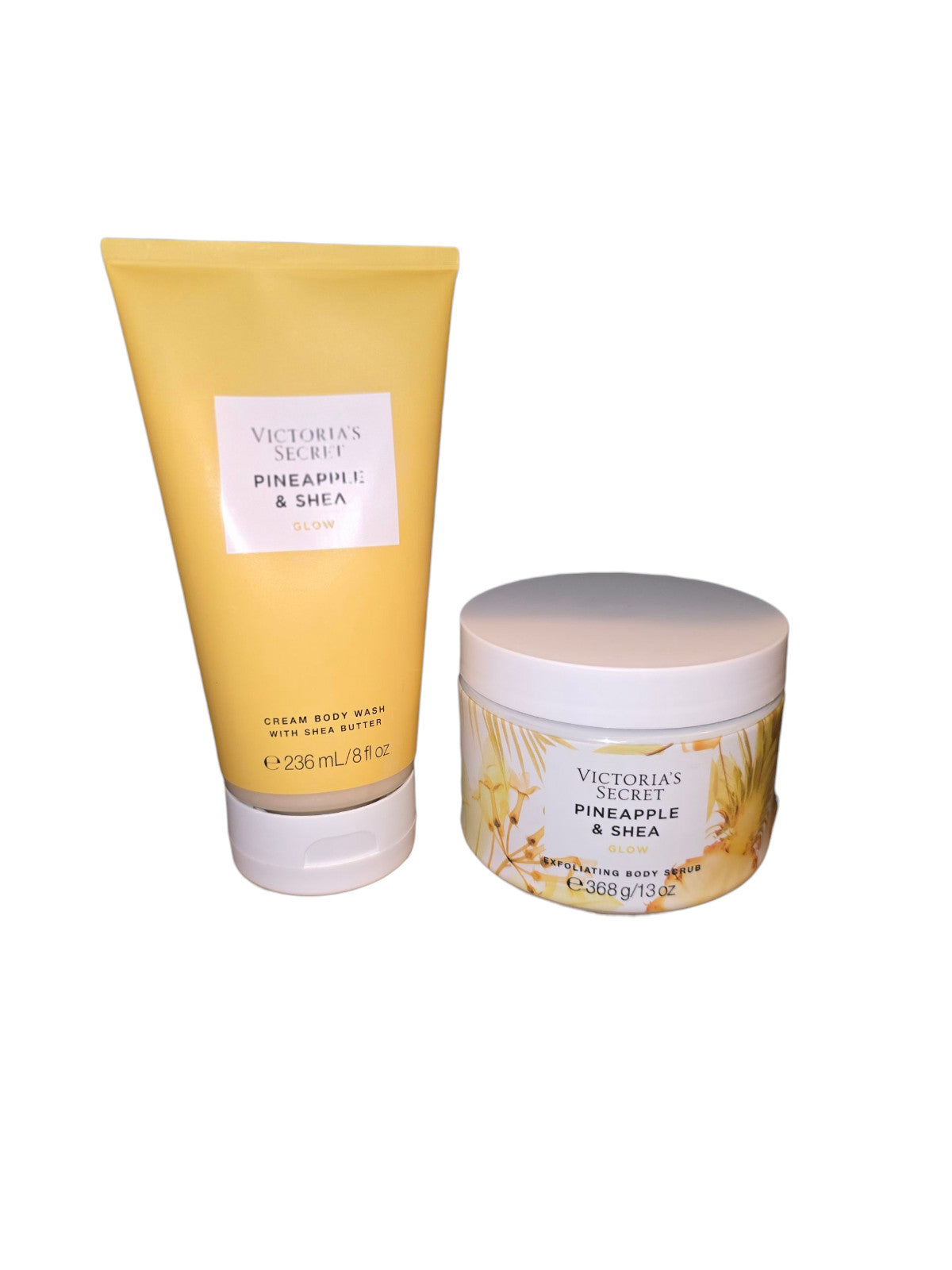 Exfoliating Body Scrub & Moisturizing Body Wash with Pineapple & Shea Butter