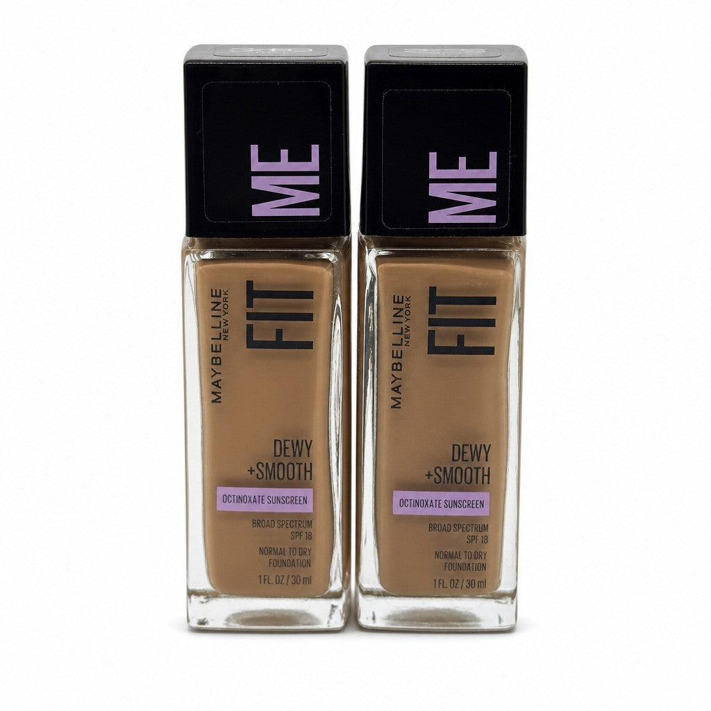 Maybelline Fit Me Dewy Liquid Foundation SPF 18 Sun Beige 2 Pack