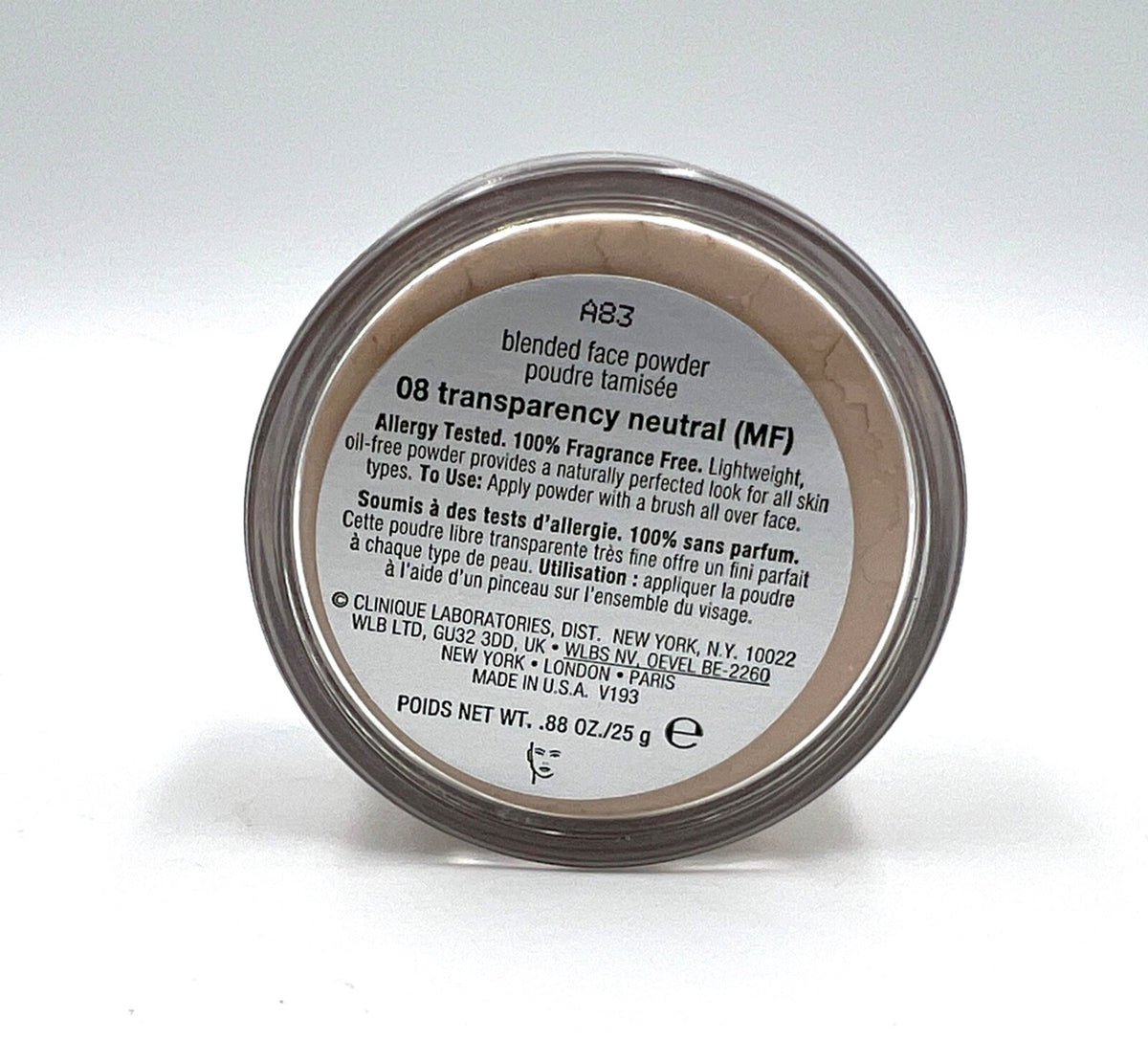 Clinique Blended Face Powder 08 Neutral Transparency 0.88 oz / 25g