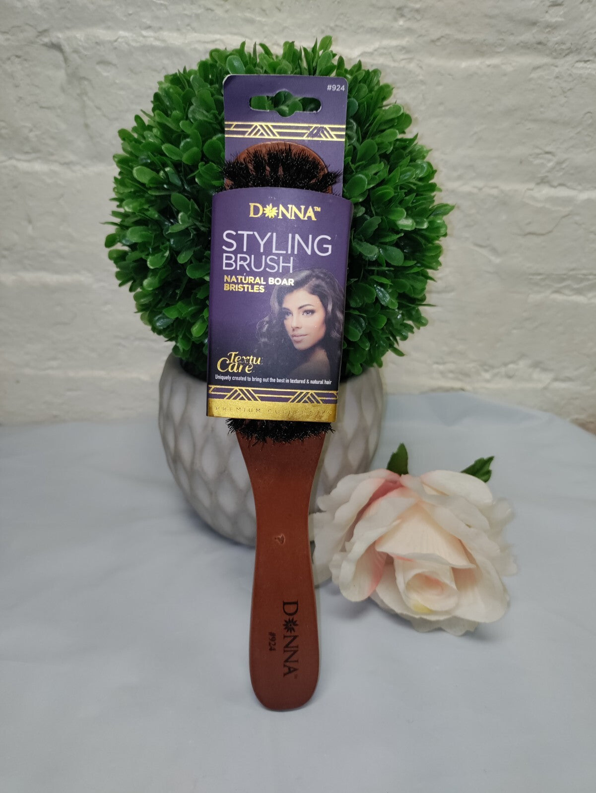 Premium Boar Bristle Styling Brush #924 - Donna Hair Care Tool