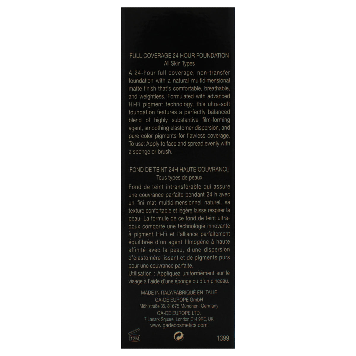 Full Coverage 24-Hour Foundation in Chestnut - Long-Wear Face Makeup for Women